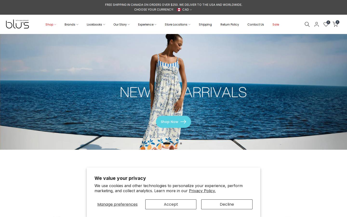 blus.com homepage screenshot