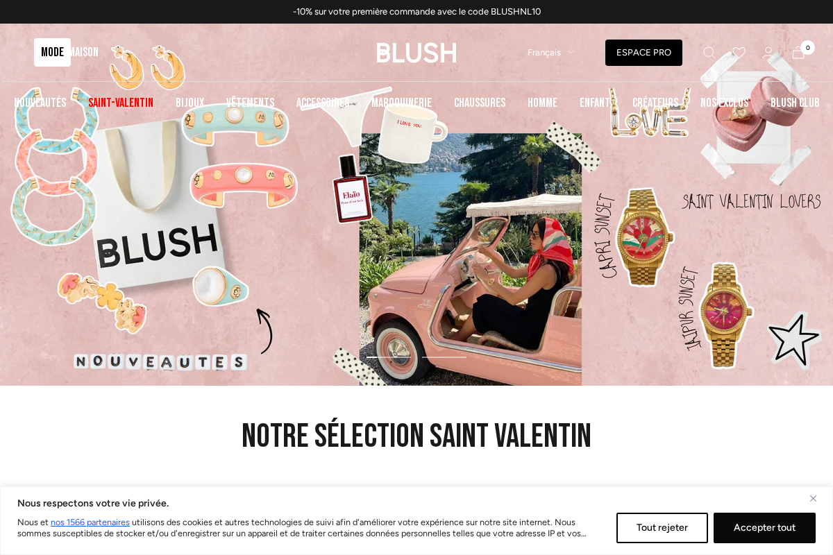 Blush Concept Store homepage screenshot