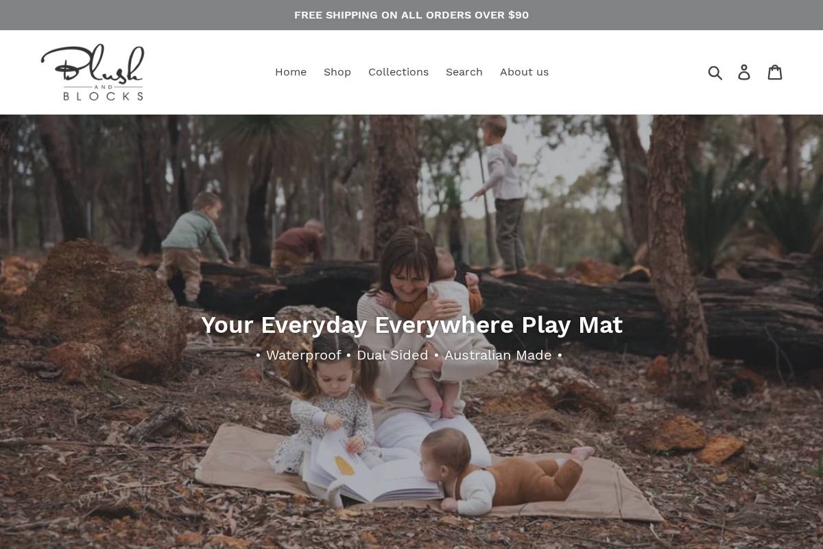 blushandblocks.com.au homepage screenshot
