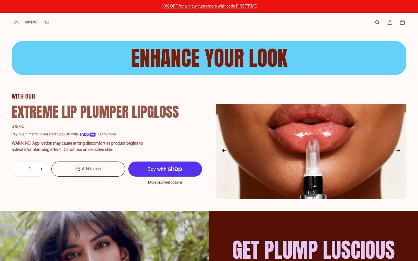 blushed-beauty.com homepage screenshot