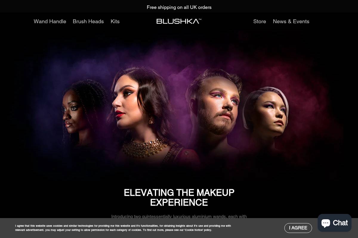 blushka.com homepage screenshot