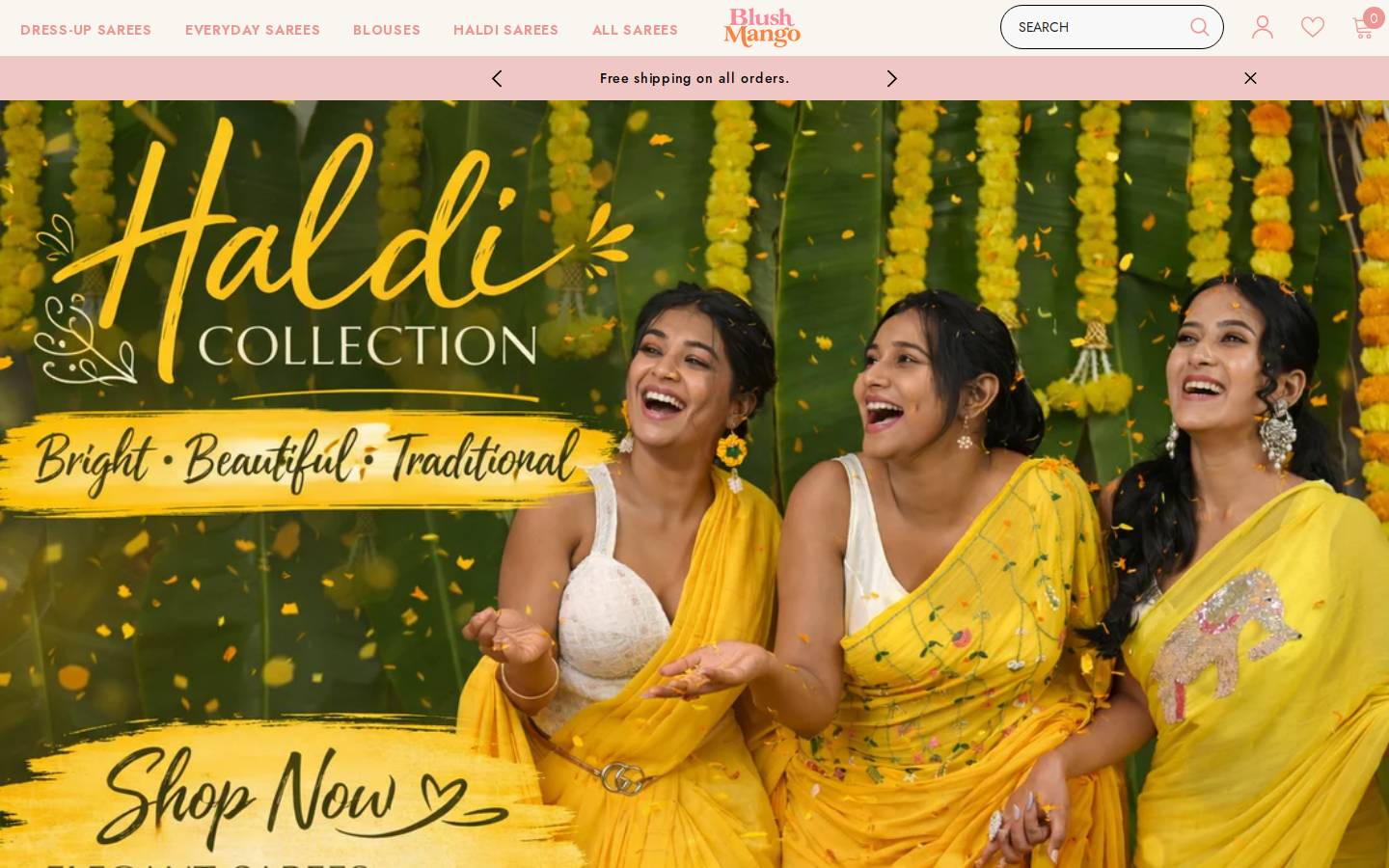 blushmango.com homepage screenshot