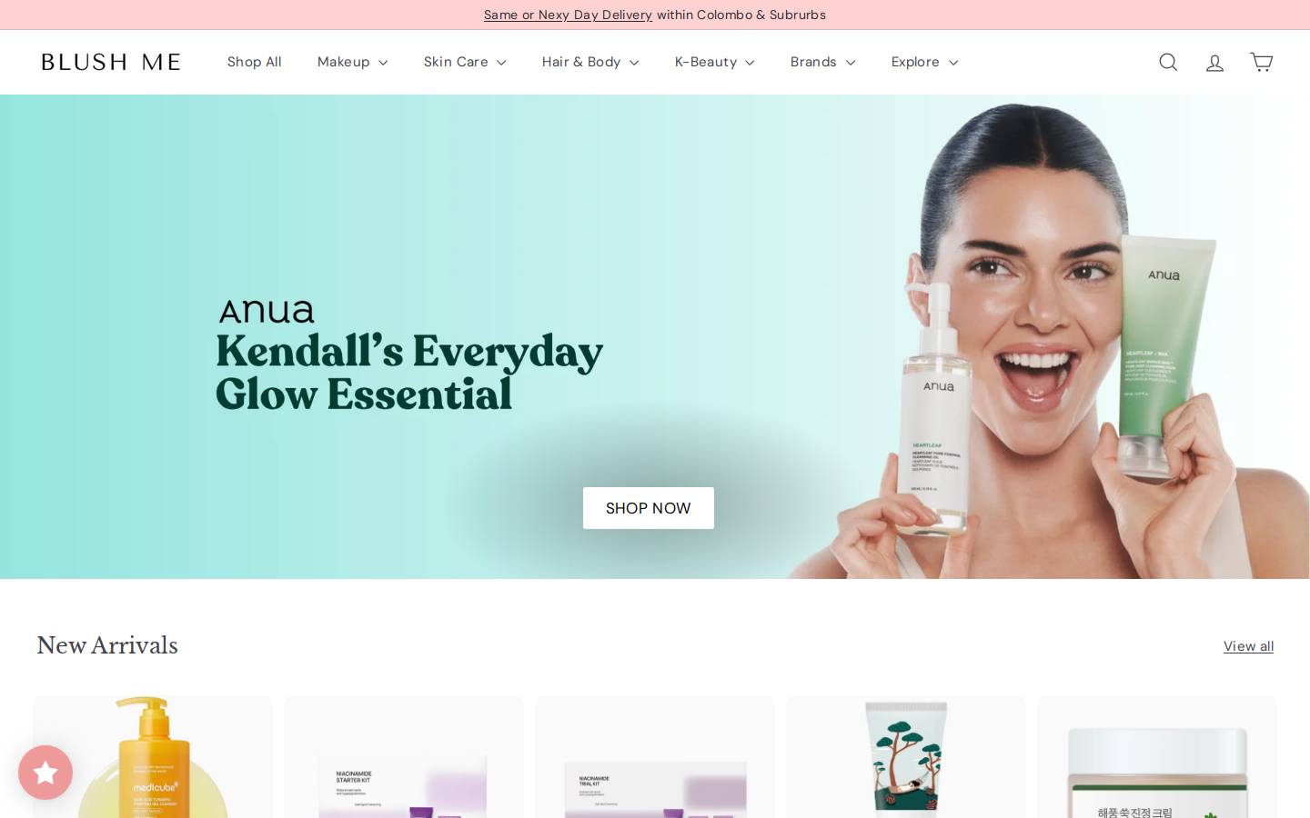 blushme.lk homepage screenshot
