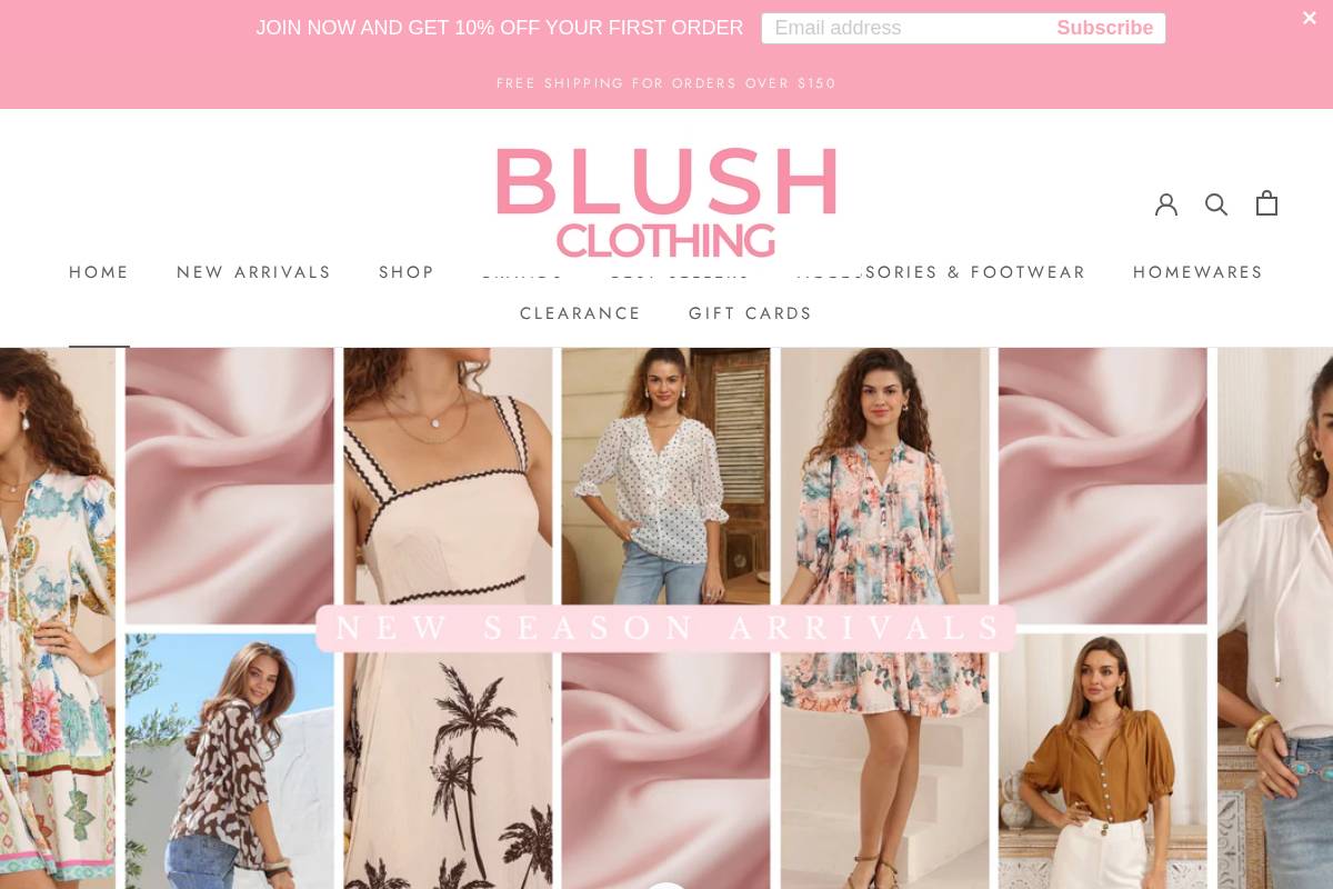 blushwarragul.com.au homepage screenshot