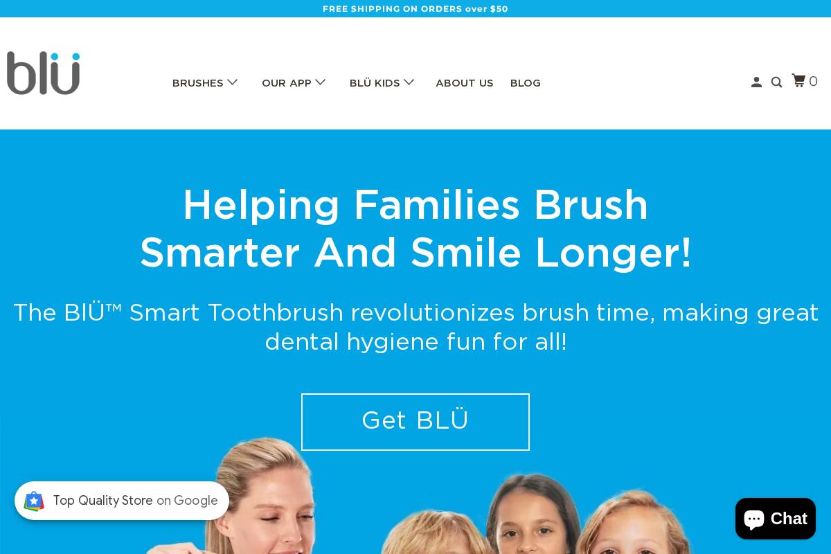 blutoothbrush.com homepage screenshot