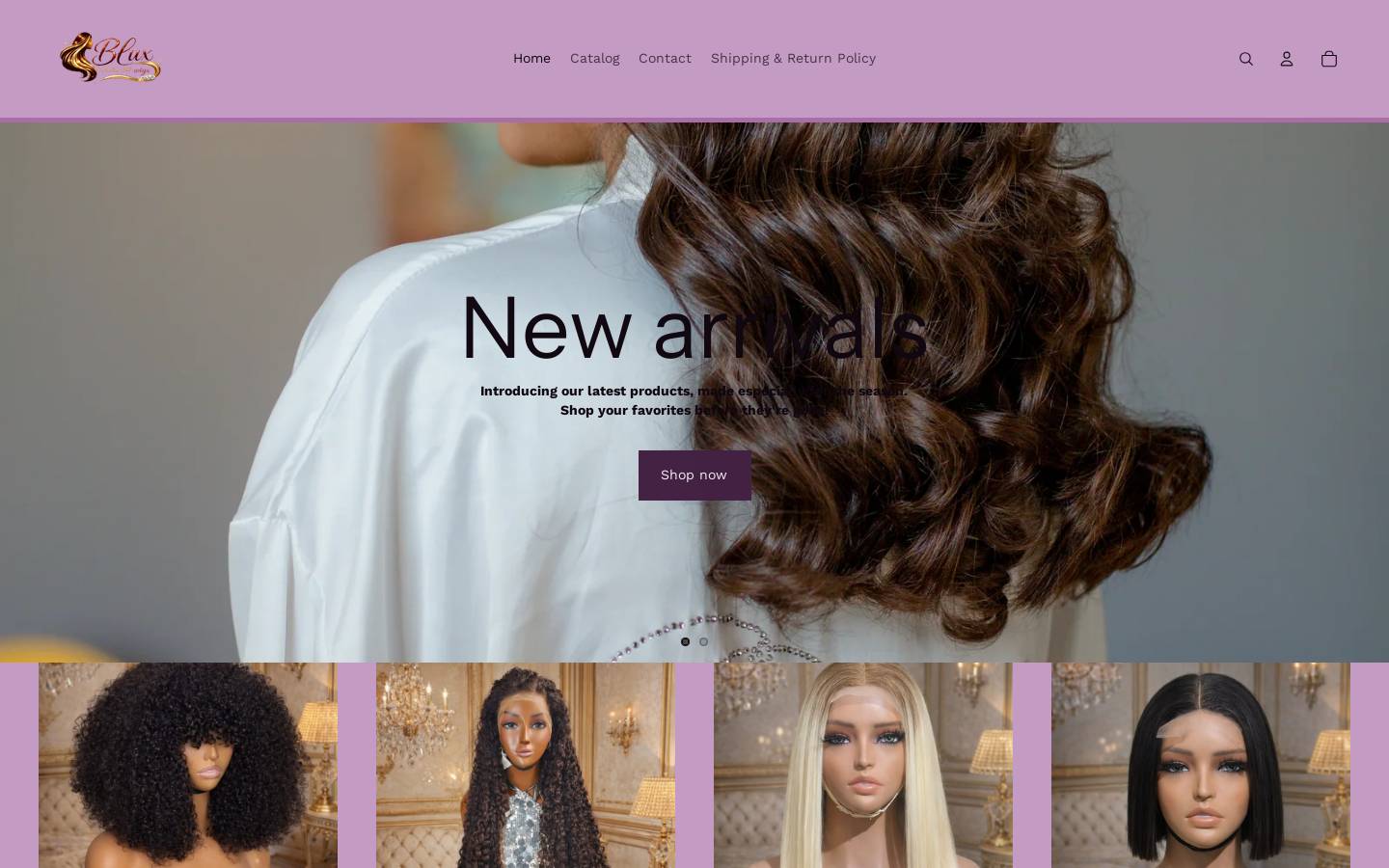 bluxhairline.com homepage screenshot