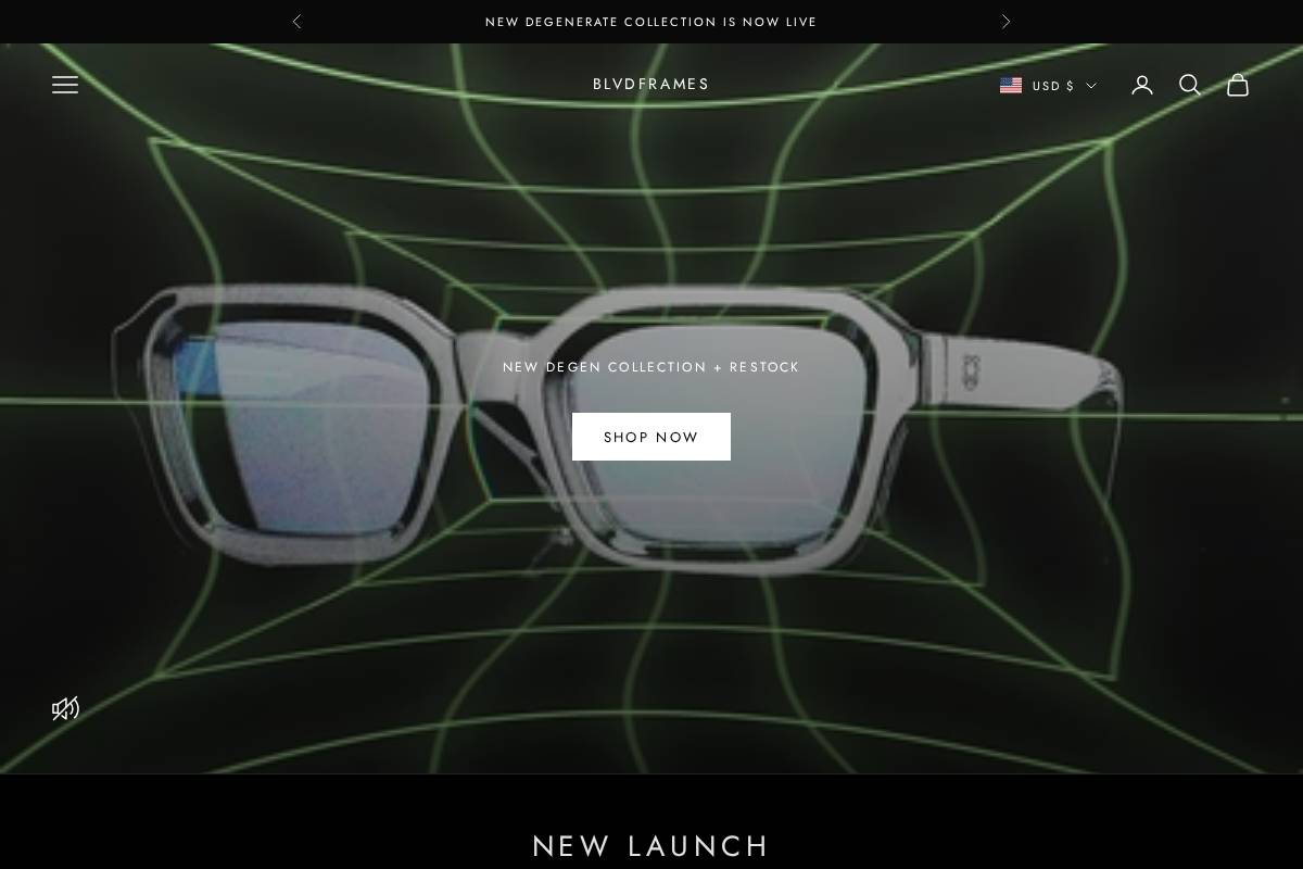 blvdframes.com homepage screenshot