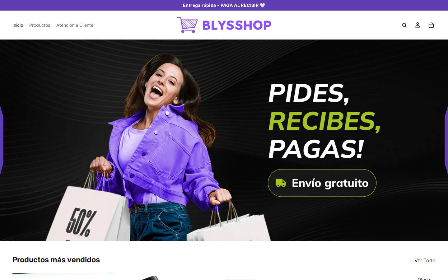 blysshop.com homepage screenshot