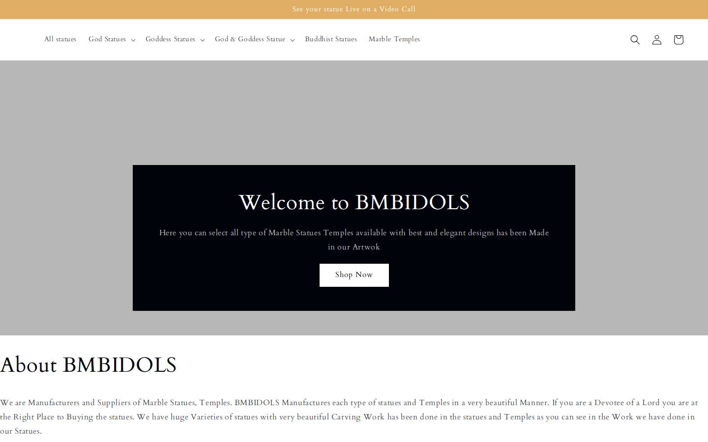 BMBIDOLS homepage screenshot