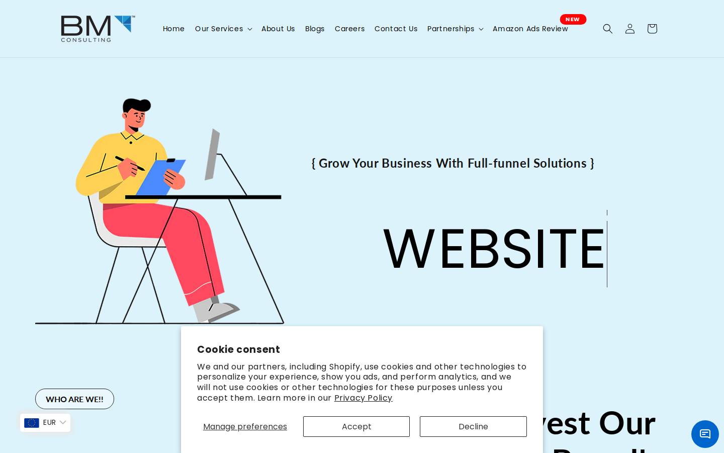 bmconsulting.in homepage screenshot