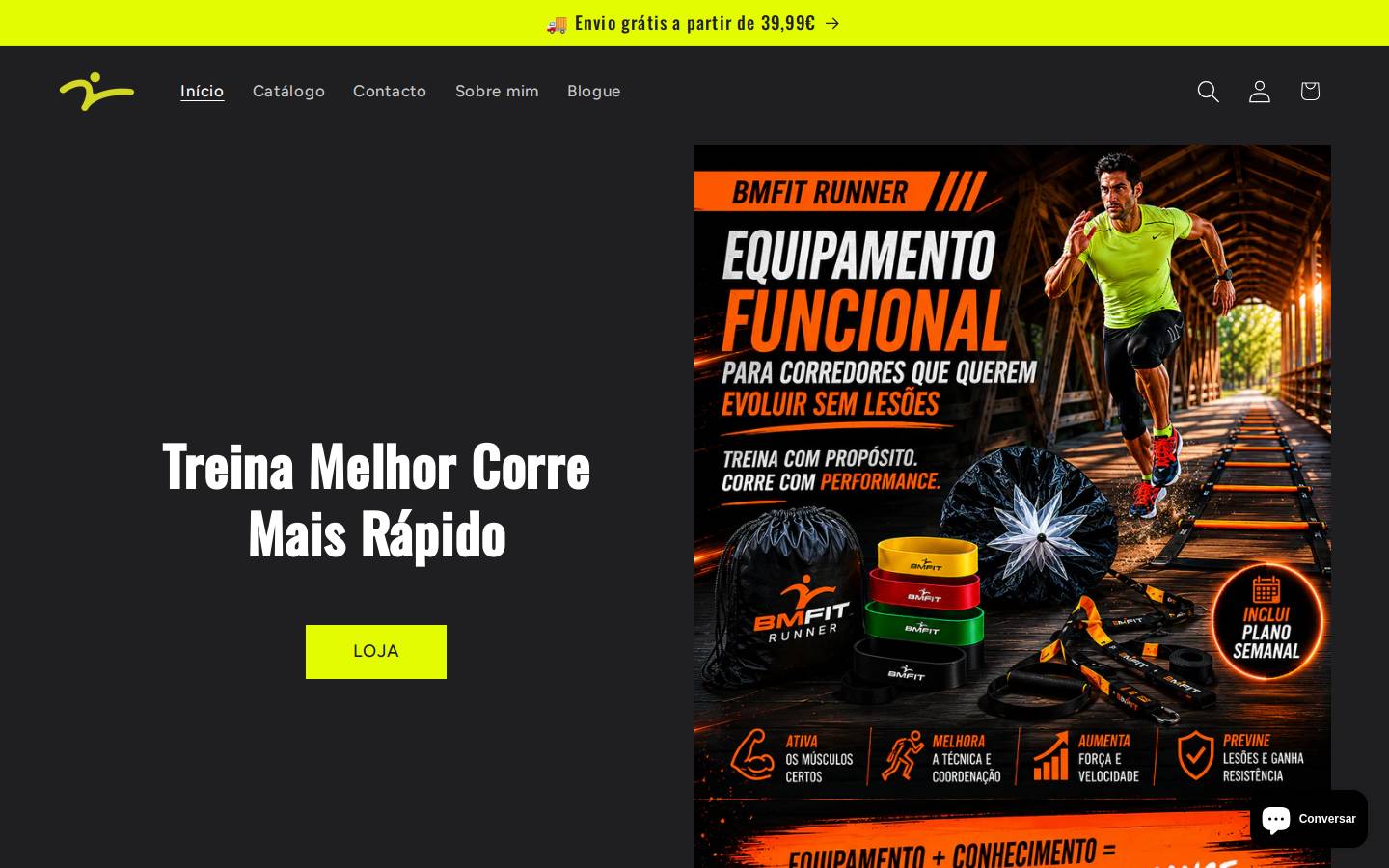 bmfitrunner.com homepage screenshot