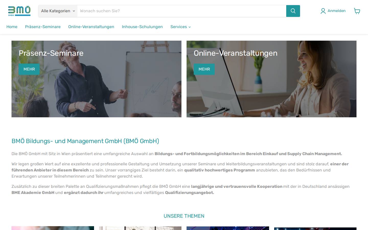 bmoe-gmbh.at homepage screenshot