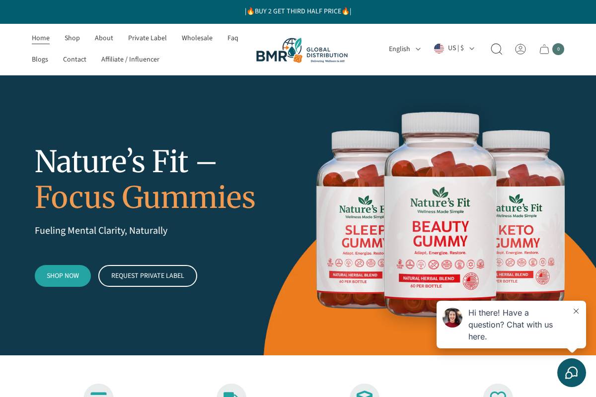 bmrdistribution.com homepage screenshot