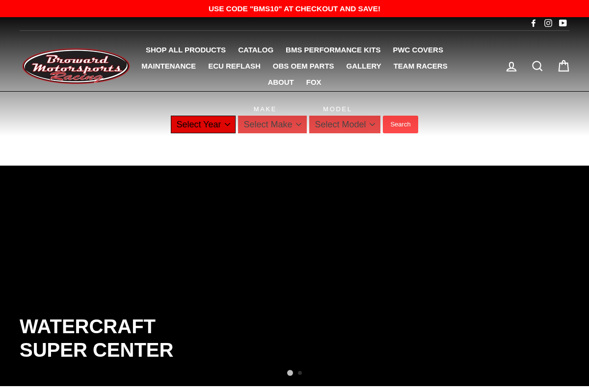 Broward Motorsports Racing homepage screenshot