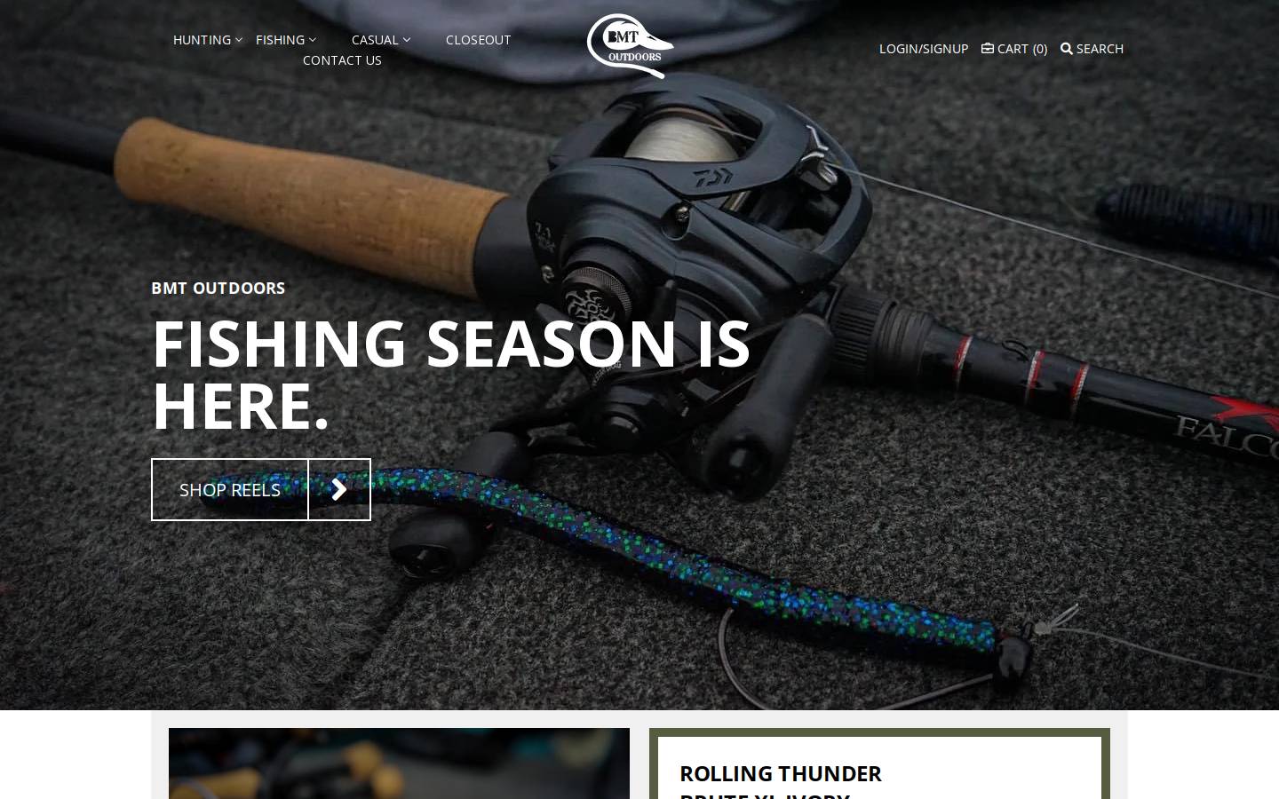 bmtoutdoors.com homepage screenshot