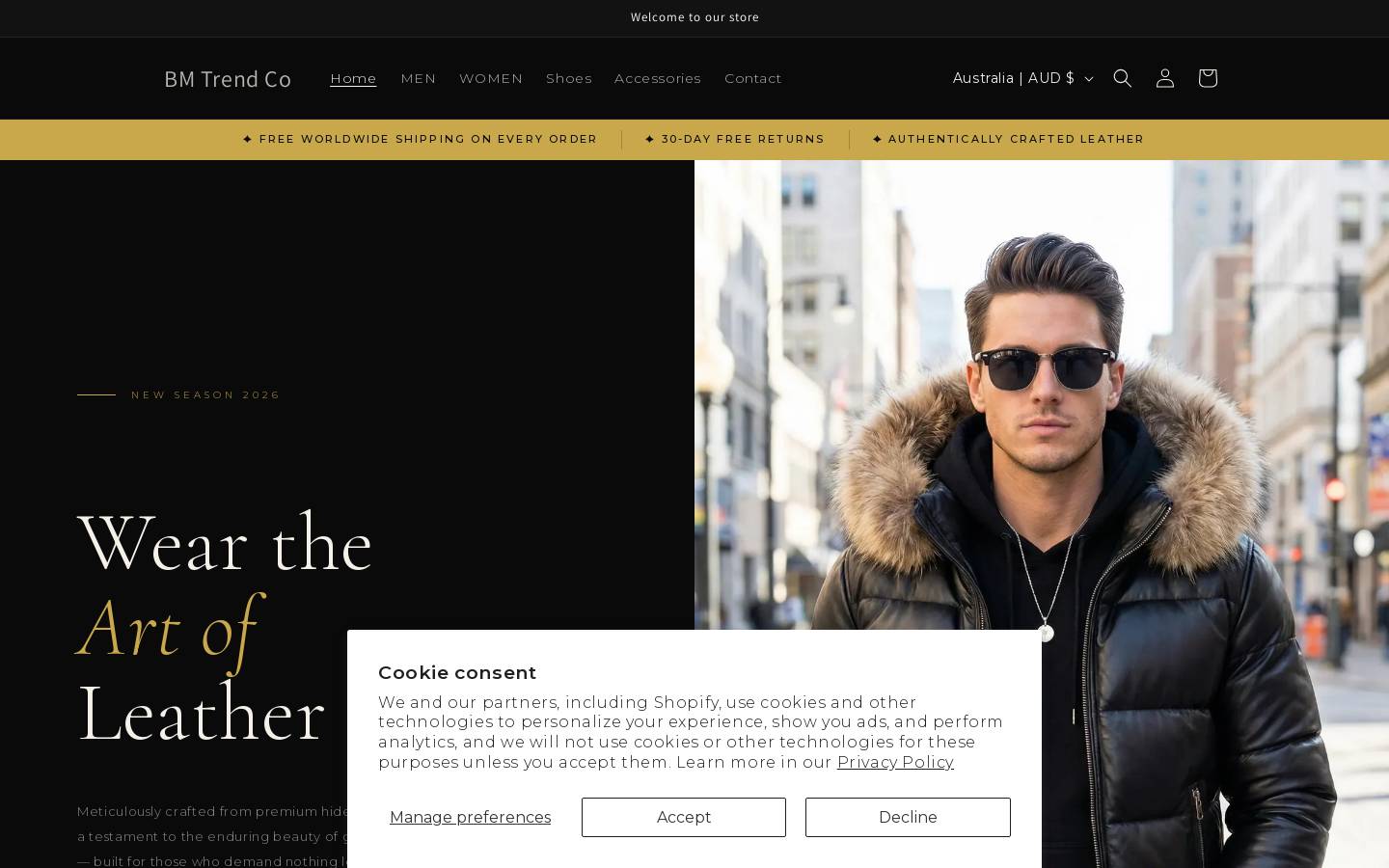 Bmtrendco homepage screenshot