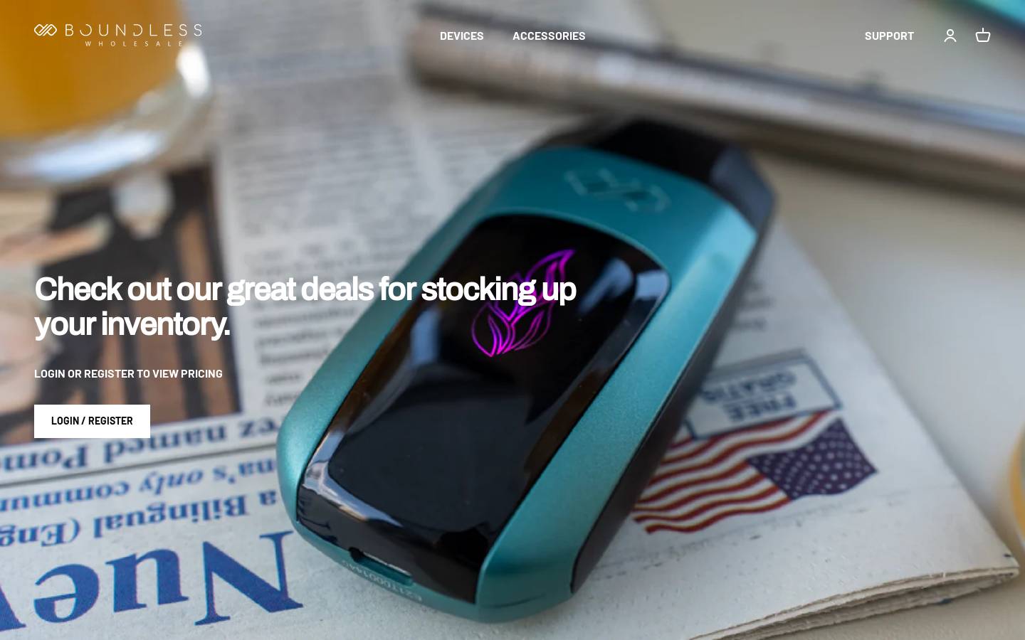 Boundless Technology homepage screenshot