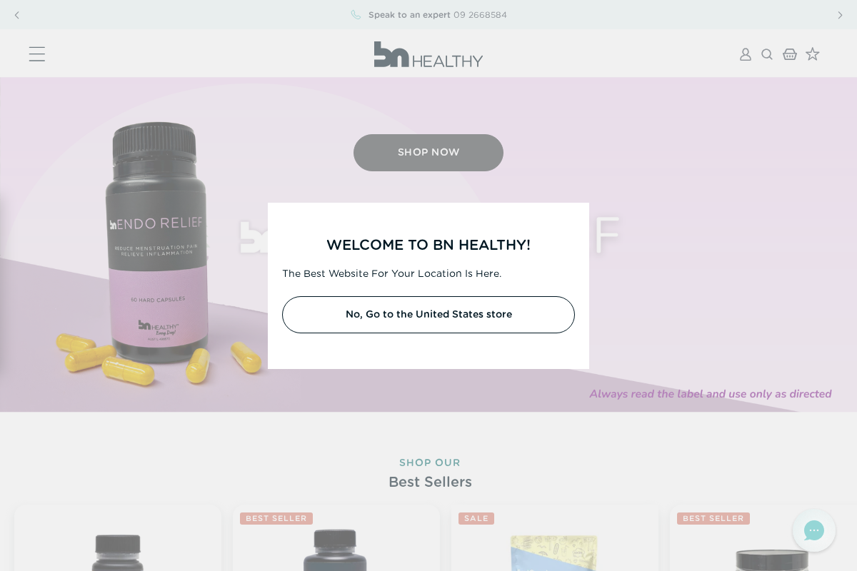 BN Healthy.co.nz homepage screenshot