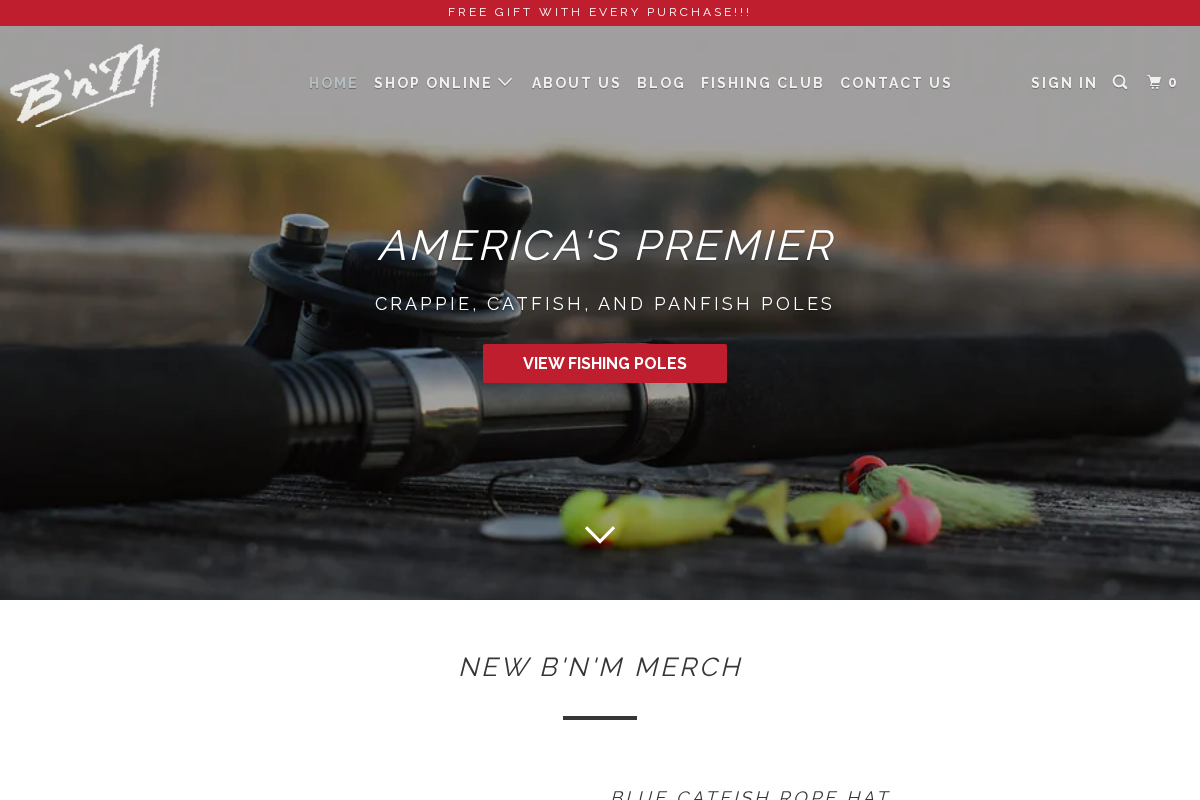 B'n'M Pole Company homepage screenshot