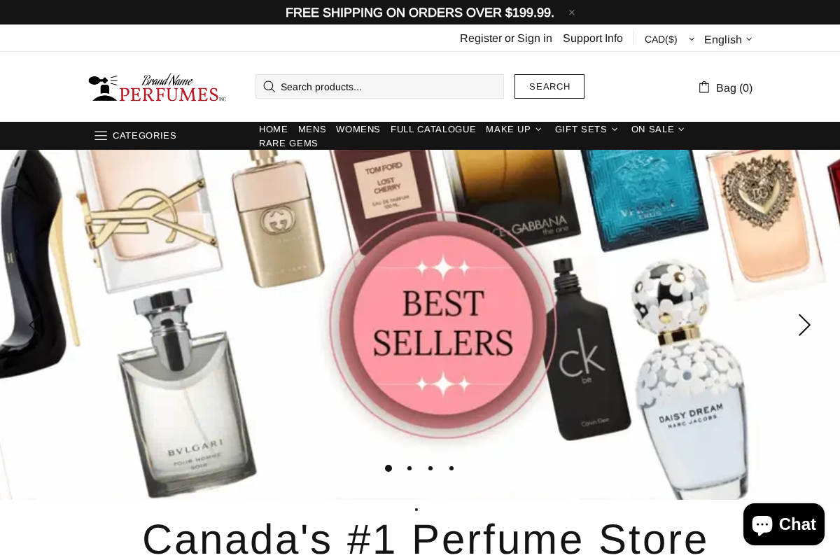 Brand Name Perfumes homepage screenshot