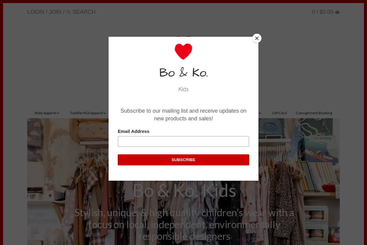 Boandkokids homepage screenshot