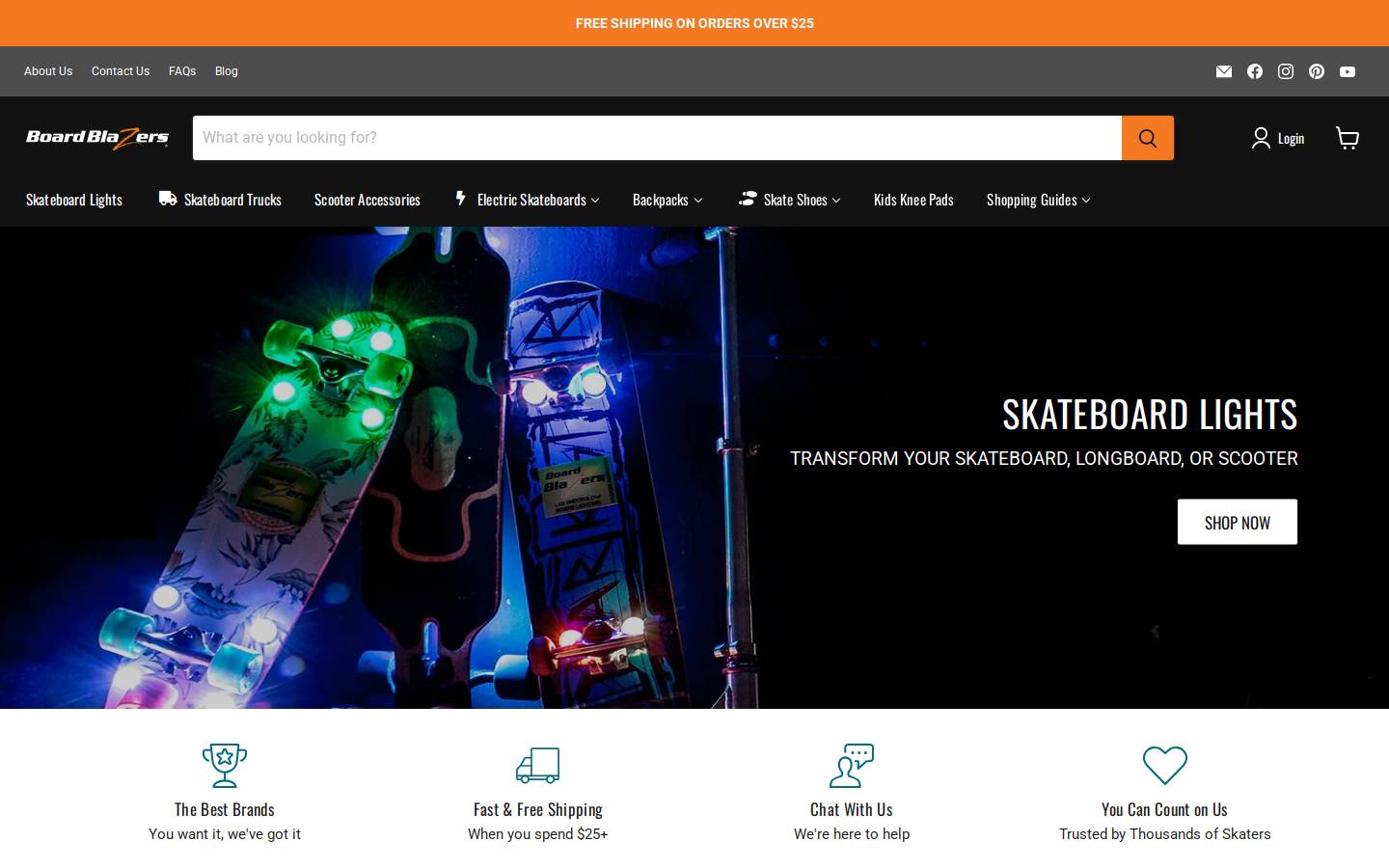 boardblazers.com homepage screenshot