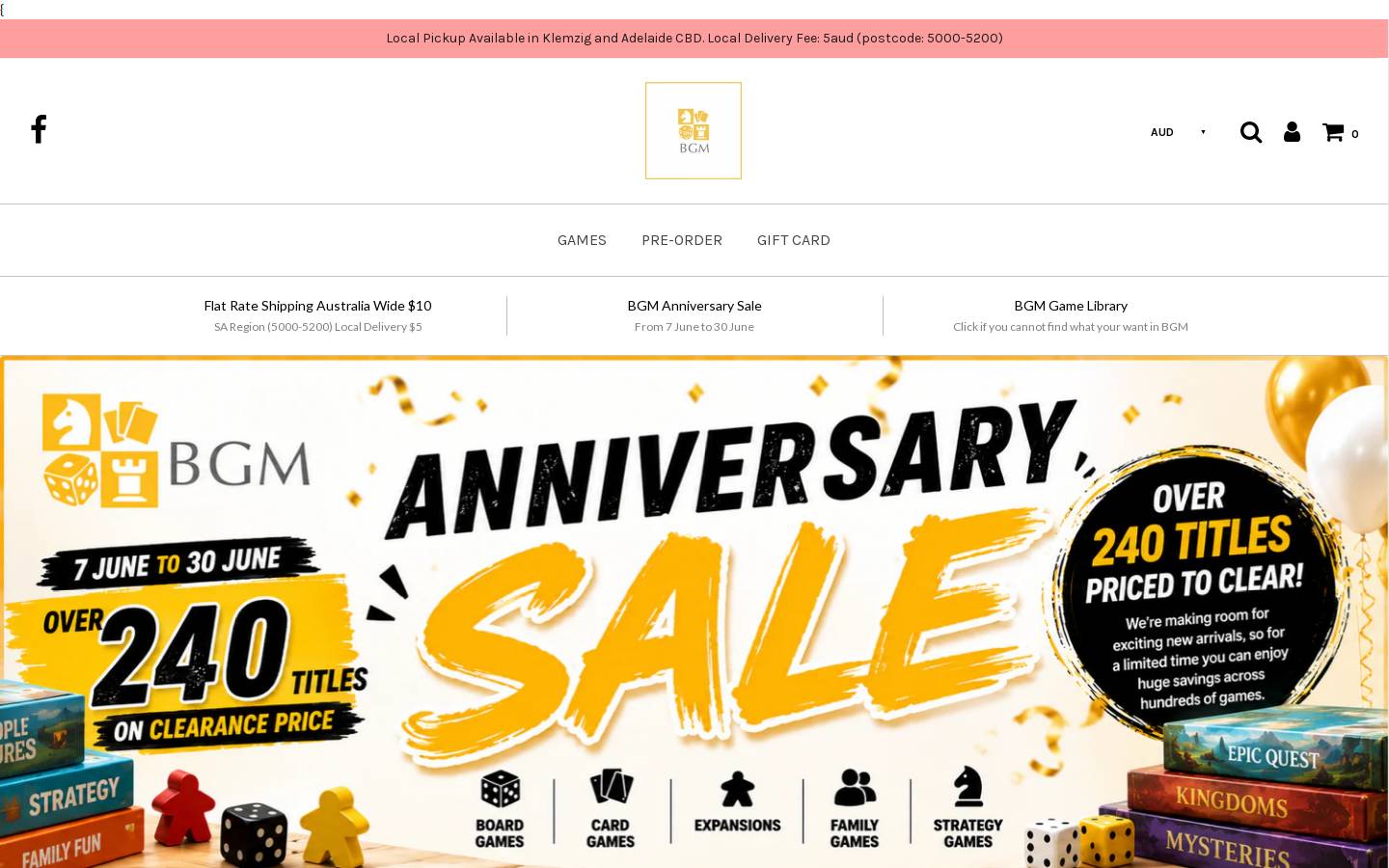 boardgamemaster.com.au homepage screenshot