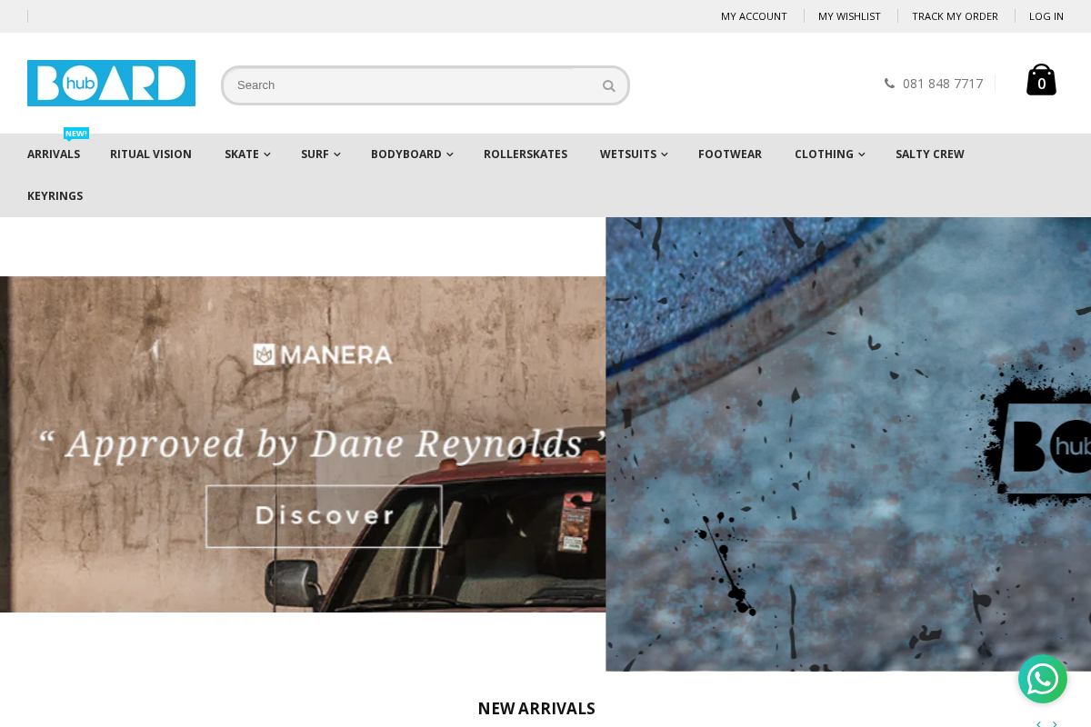 boardhub.co.za homepage screenshot