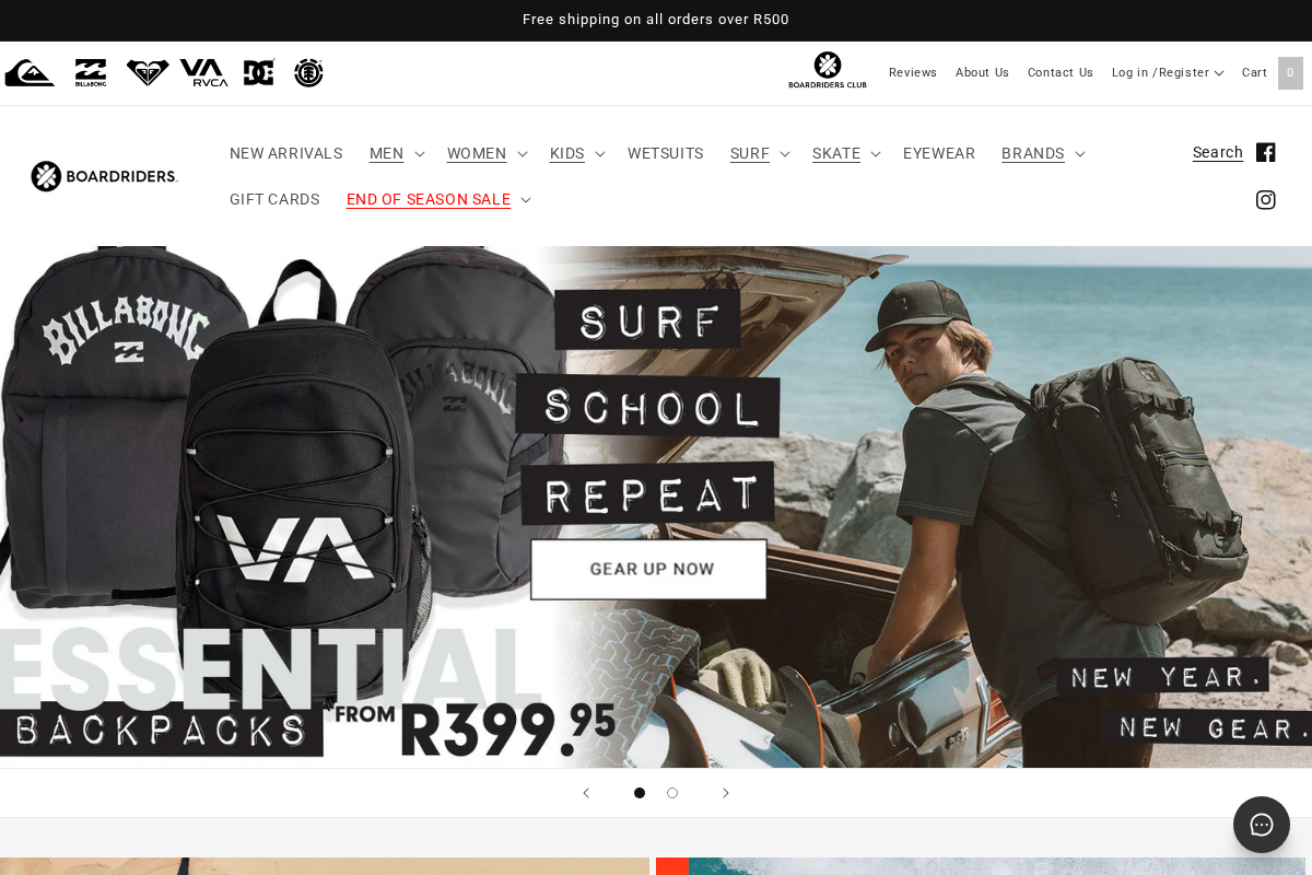 Boardriders homepage screenshot