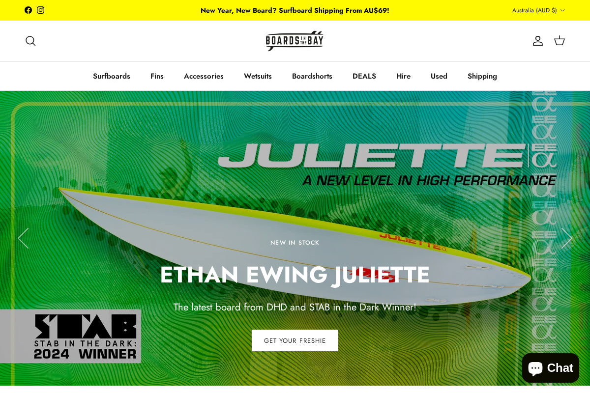 Boards In The Bay homepage screenshot