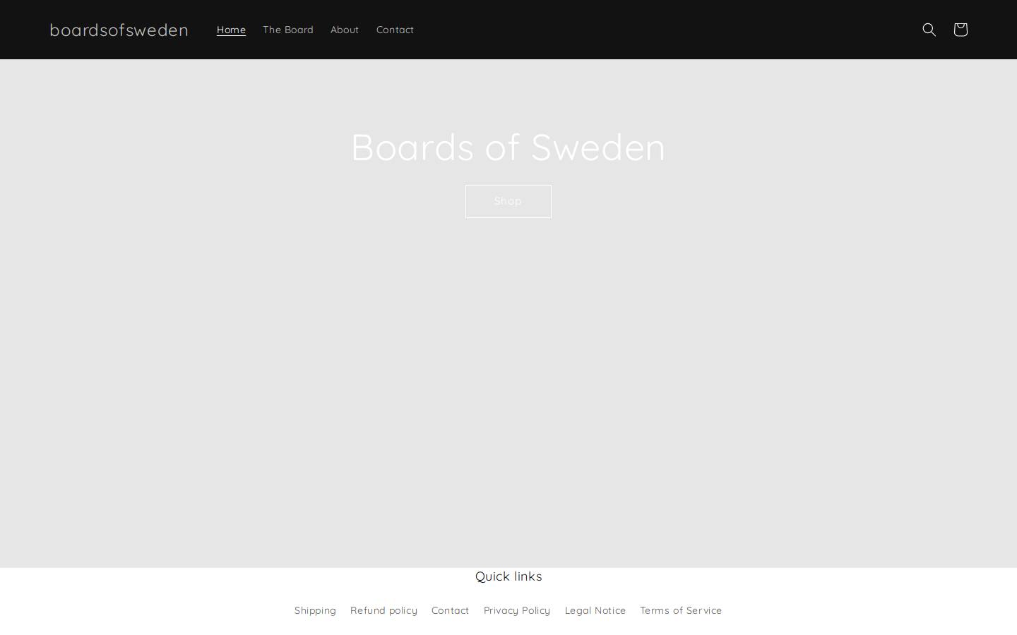 boardsofsweden.com homepage screenshot