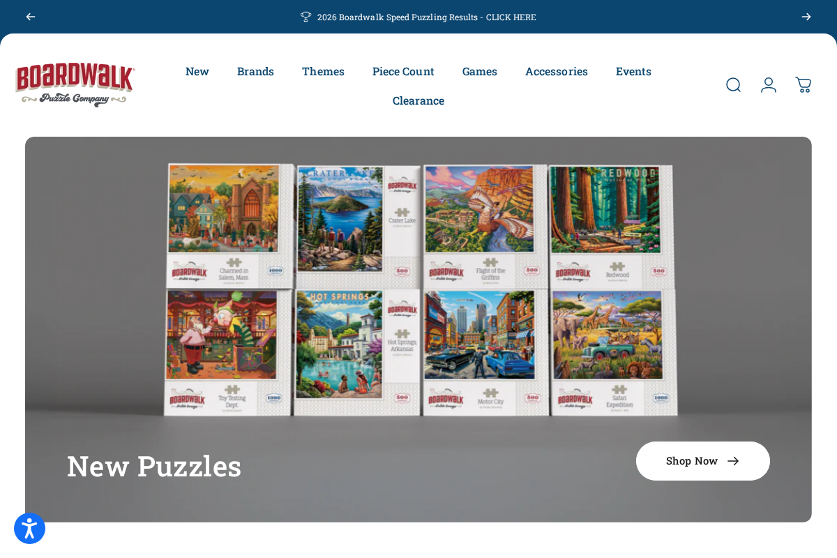 boardwalkpuzzles.com homepage screenshot