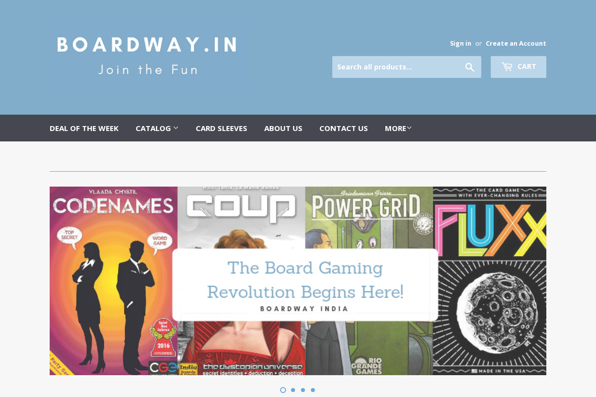 BOARDWAY INDIA homepage screenshot