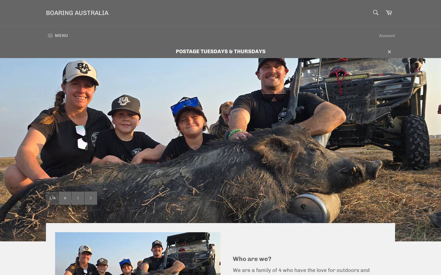 boaringaustralia.com homepage screenshot