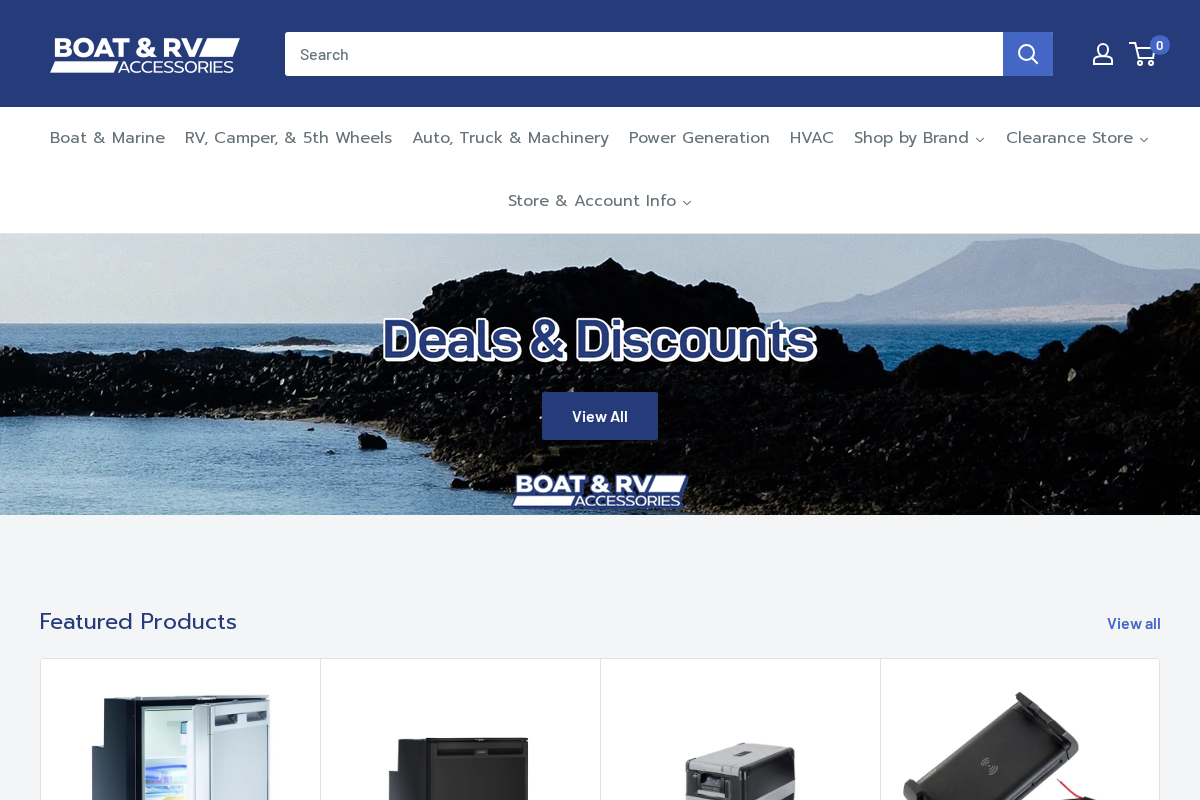 Boat & RV Accessorie homepage screenshot