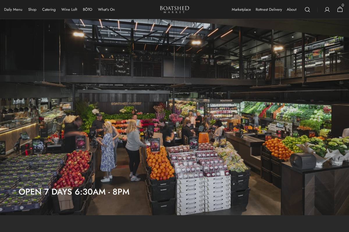 boatshedmarket.com.au homepage screenshot