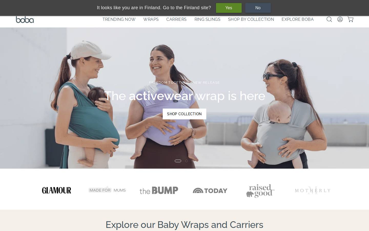 Boba homepage screenshot