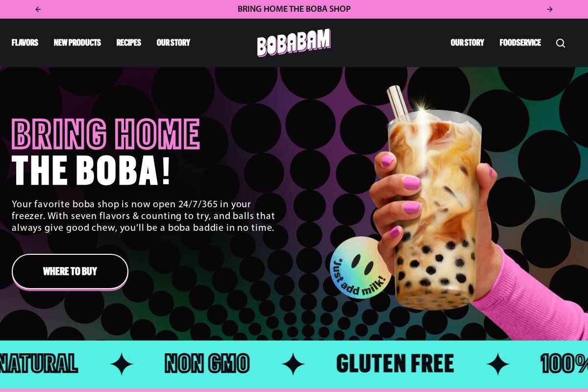 Bobabam homepage screenshot