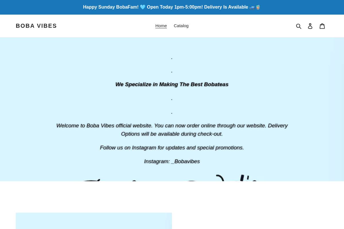 bobavibes.com homepage screenshot