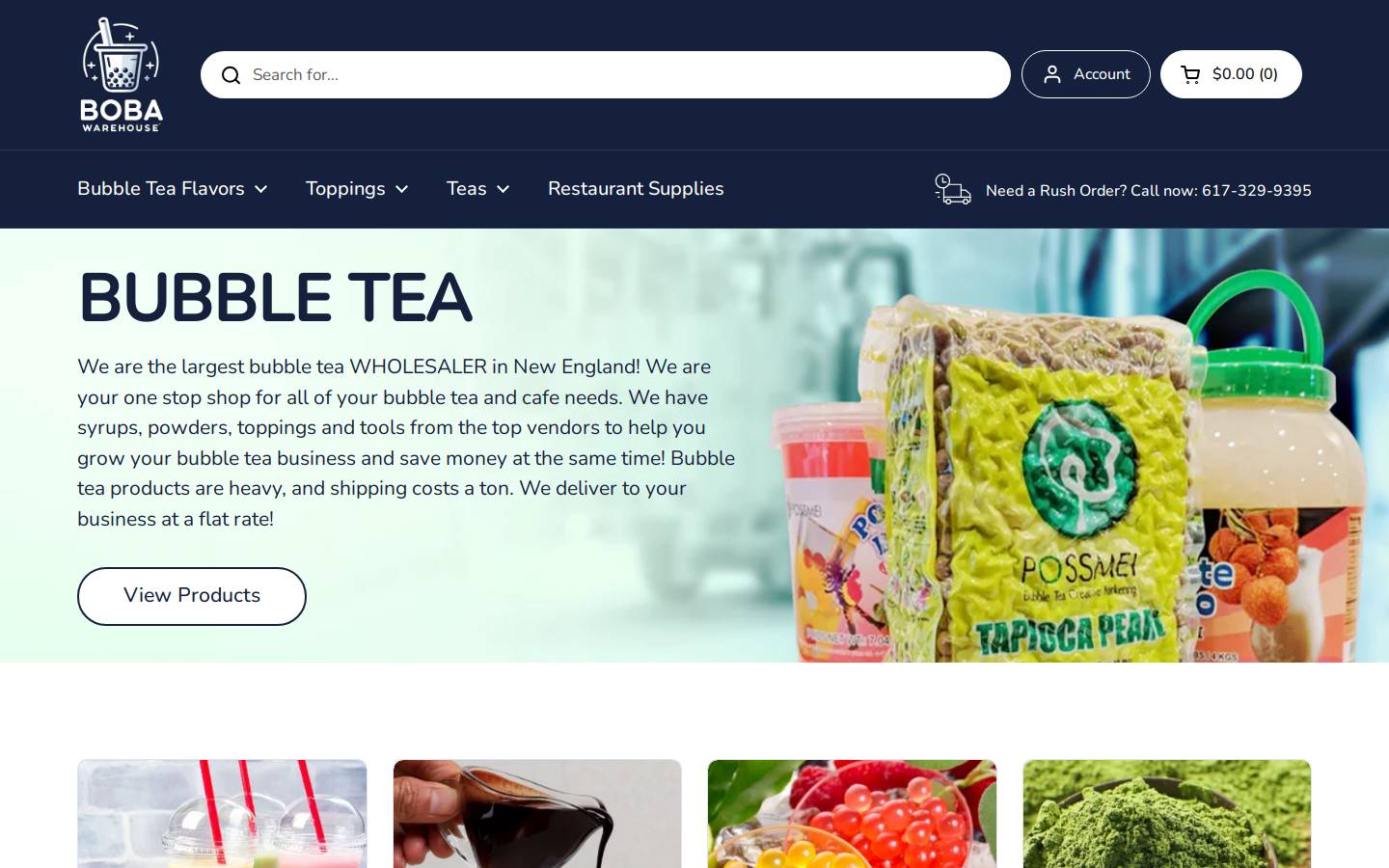 bobawarehouse.com homepage screenshot