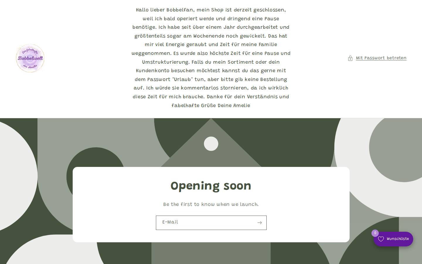 bobbelwelt.de homepage screenshot