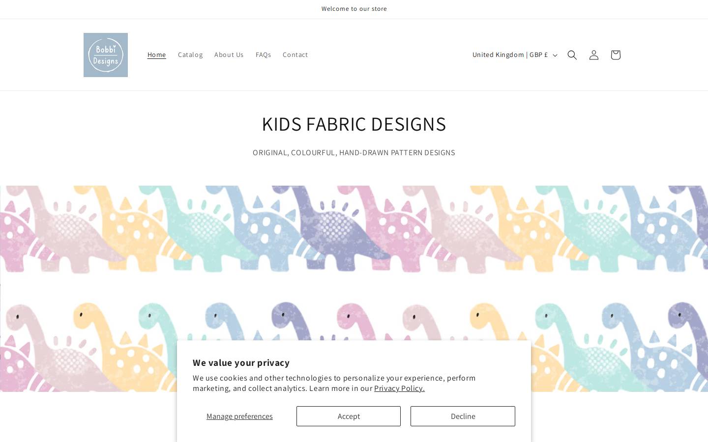 bobbidesigns.com homepage screenshot