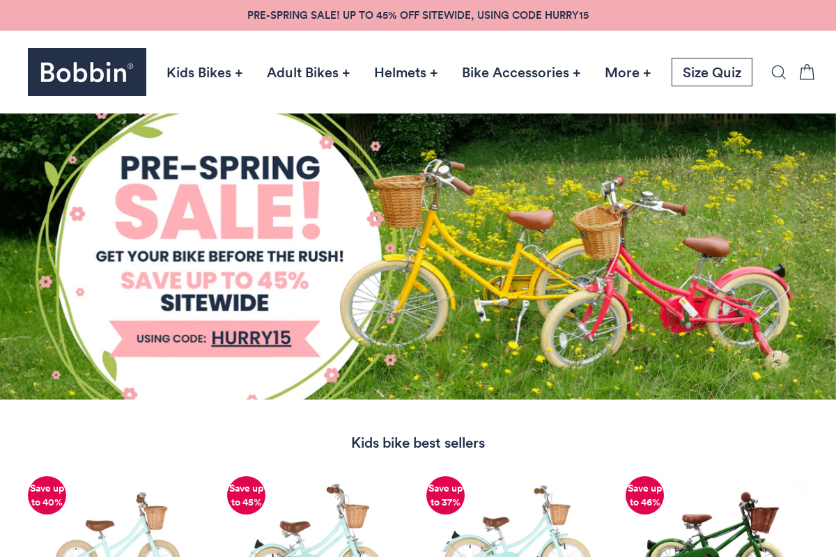 Bobbin® homepage screenshot