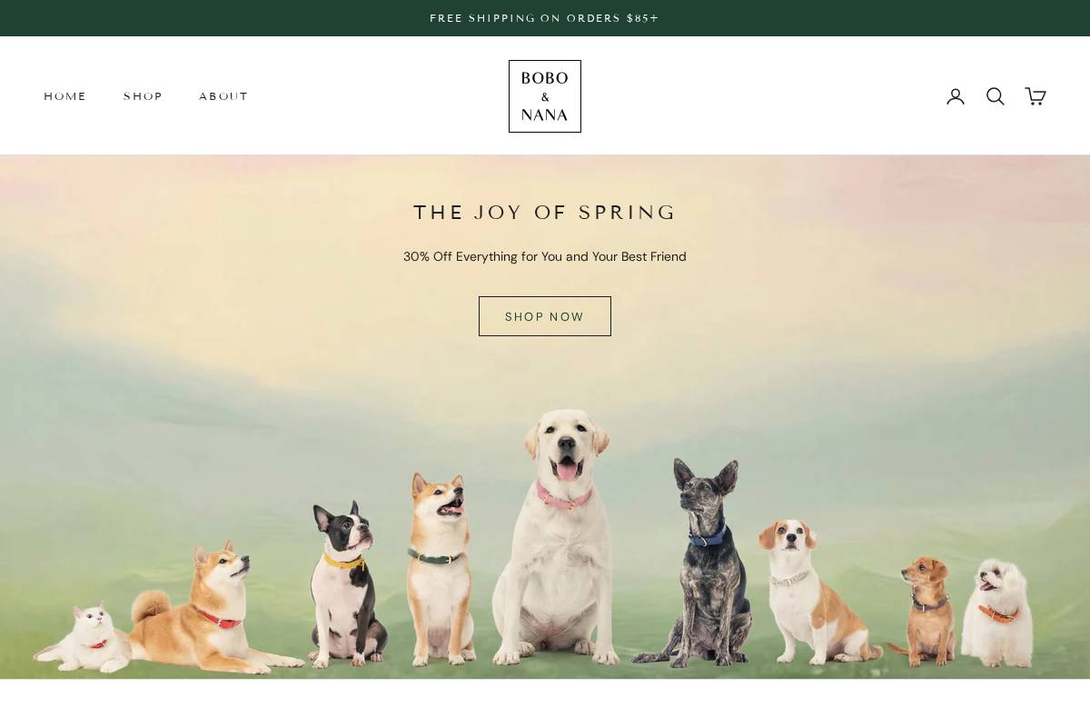 BOBO & NANA homepage screenshot