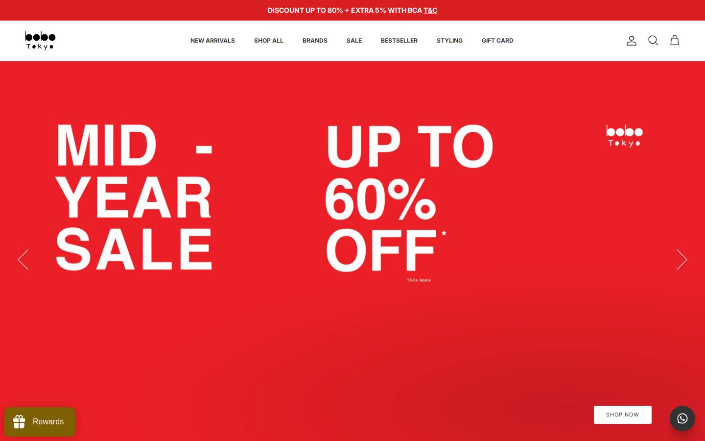 bobotokyo.com homepage screenshot