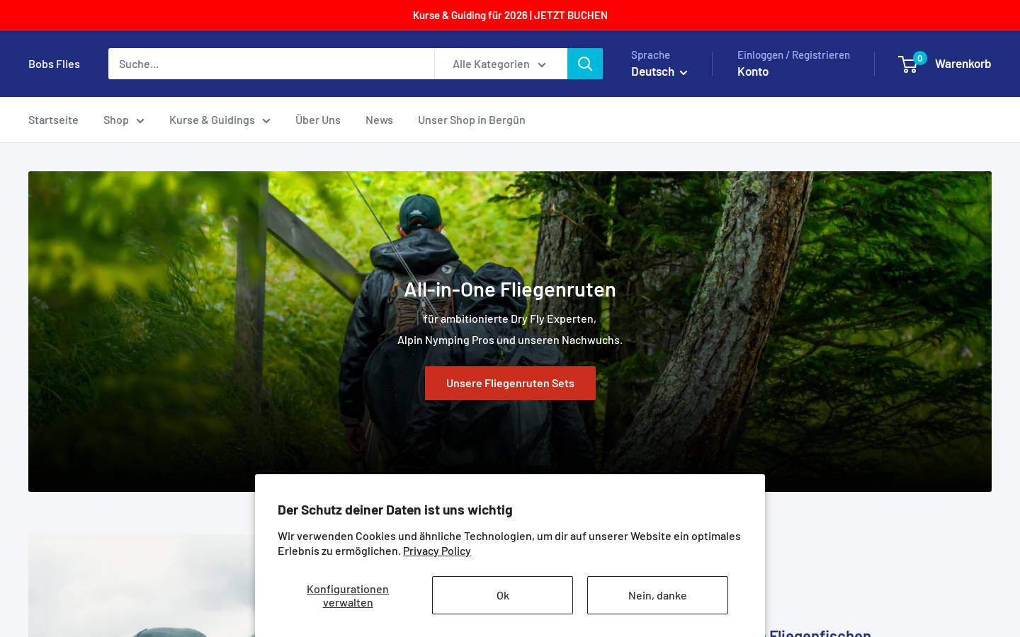 bobsflies.ch homepage screenshot