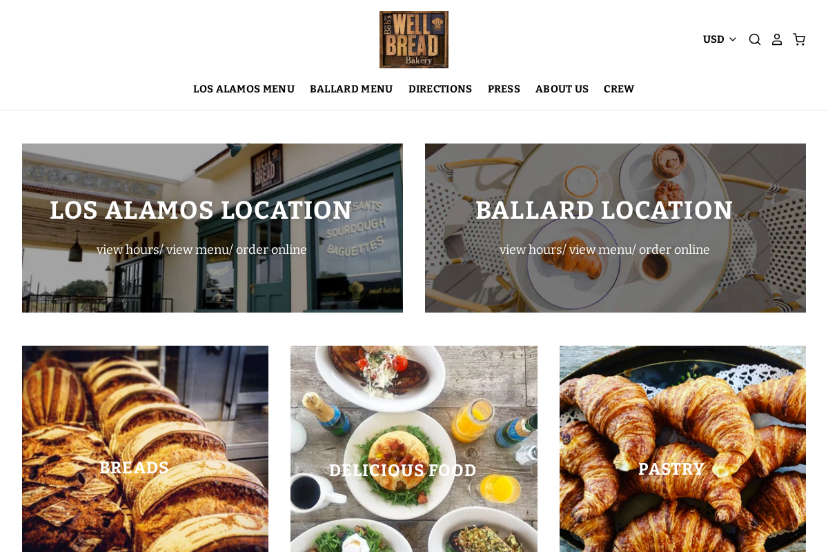 bobswellbread.com homepage screenshot