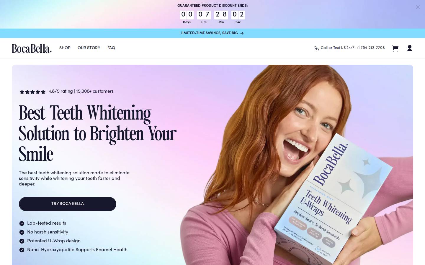 bocabella.com homepage screenshot