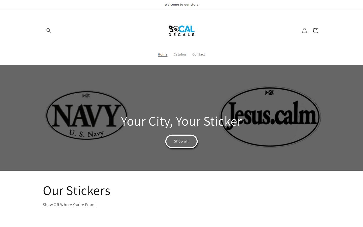 bocaldecals.com homepage screenshot