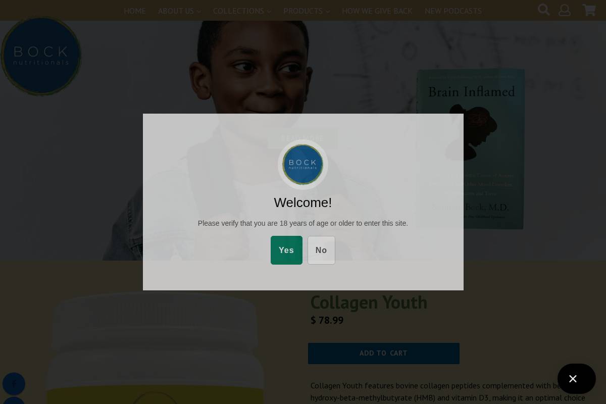 bocknutritionals.com homepage screenshot